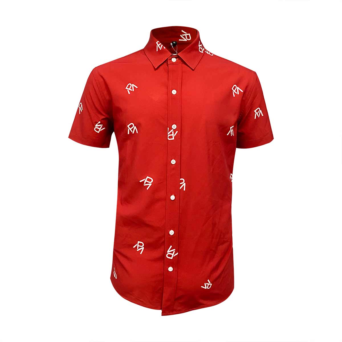 TianYun Red man 100% polyester button up collar Hawaiian shirts