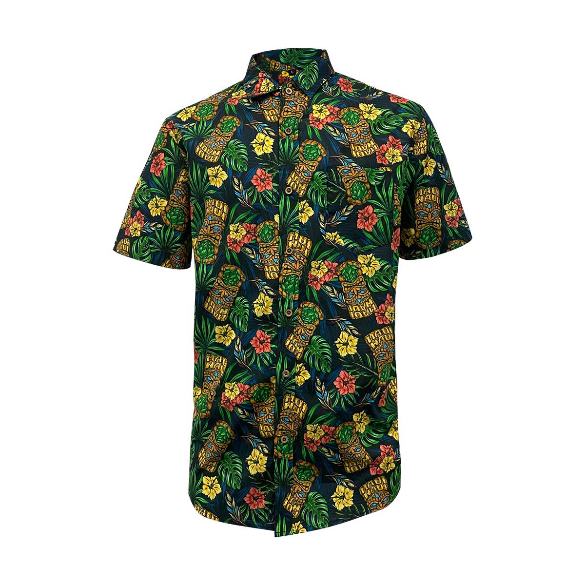 TianYun Customized Cotton Men’s Tiki Hawaiian Shirts