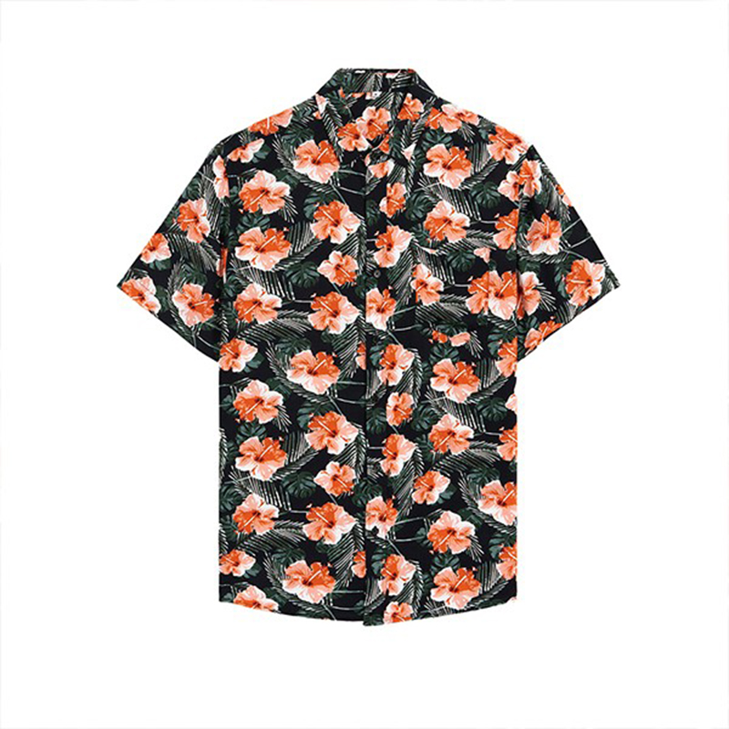 Benutzerdefinierte lässige Hibiskusblüten-Hawaii-Hemden