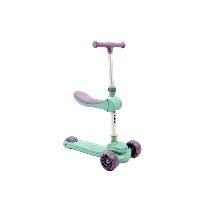 High Quality Durable Using Various Blue Blue-pink Green Aluminum Three Wheel Design Kids Scooter For Kid