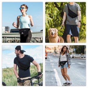 Travel sports hiking lightweight belt bag large capacity waist bag
