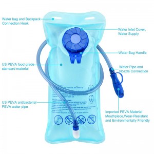 Water bag contains 2L inner tank for Hiking, running, biking, skiing and camping