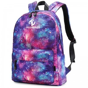 Galaxy navy blue Lightweight waterproof cute schoolbag Travel Student Backpack