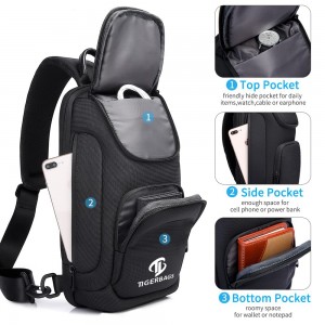 The new waterproof and durable one shoulder backpack chest bag leisure bag