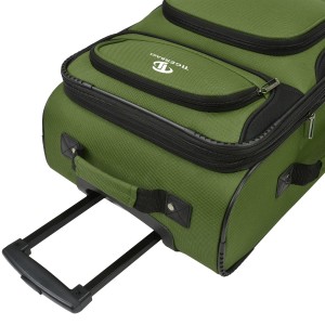Extendable carry-on suitcase set Wheeled trolley case is adjustable