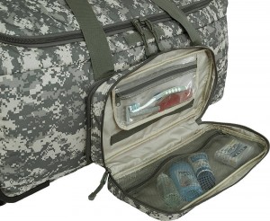 Wholesale of military tactical travel duffle bag trolley luggage in water resistant fabric