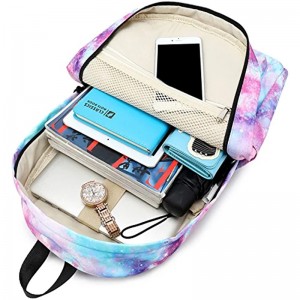 Galaxy Pink Lightweight waterproof cute schoolbag Travel Student Backpack