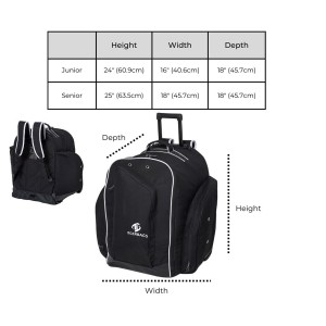 Black Hockey backpack gear pack durable waterproof backpack