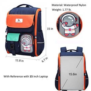 Boys kindergarten pupil astronaut backpack backpack school
