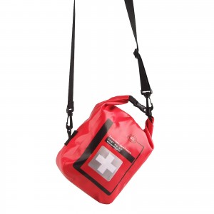 Waterproof first aid bag, first aid bag adjustable durable red first aid bag