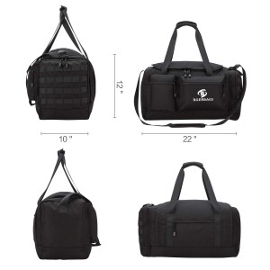 Tactical duffle bag camping equipment bag waterproof and adjustable