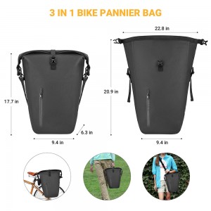 Bike Pannier Bag For Bicycles Rear Rack Bike Side Bag Bike Pouch Waterproof Bike Bags For Bicycles Bike Accessories For Adult Bikes Pannier Backpack 27L