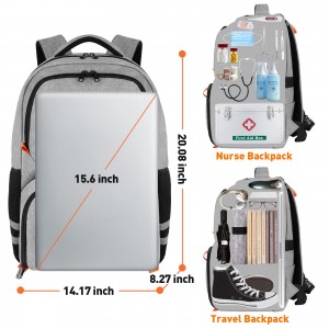 Computer fitness backpack with shoe compartment with USB charging