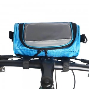 Bike handlebar bag, adjustable and removable shoulder strap waterproof bike front storage bag