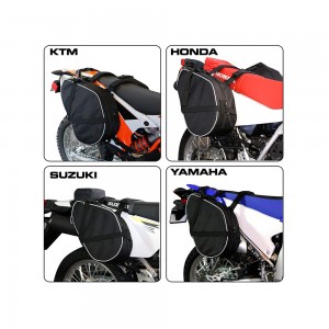 Black double sport endurance saddle bags that fit most sport/endurance bags are available for custom bag factory direct sales
