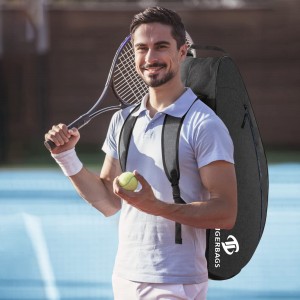 Tennis Bag, men’s and women’s large tennis backpack, tennis racket bag can accommodate multiple rackets, with shoe compartment