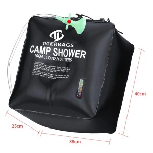 Solar Heated Camping Shower Bag with Temperature Hot Water Solar Shower Bag