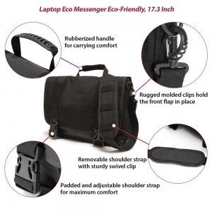 Laptop Messenger Bag 17.3 inches cotton canvas, black, suitable for men, women, business manufacturers direct