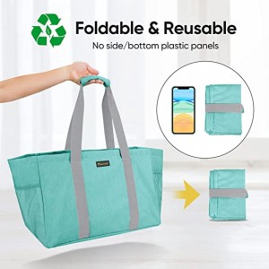 New Soft 9 Gallon Extra Large Utility Tote, Foldable Reusable Storage Bag