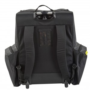 Large capacity hockey backpack left and right two side bags multiple compartments