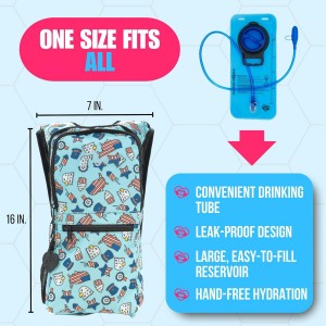 Hydration Pack – 2L Water Bladder for Raves, Hiking, Biking, Running bag