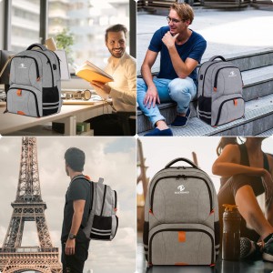 Computer fitness backpack with shoe compartment with USB charging