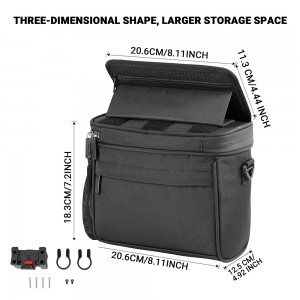 Bicycle handlebar bag with foldable multi-functional handlebar bag factory customized large discount