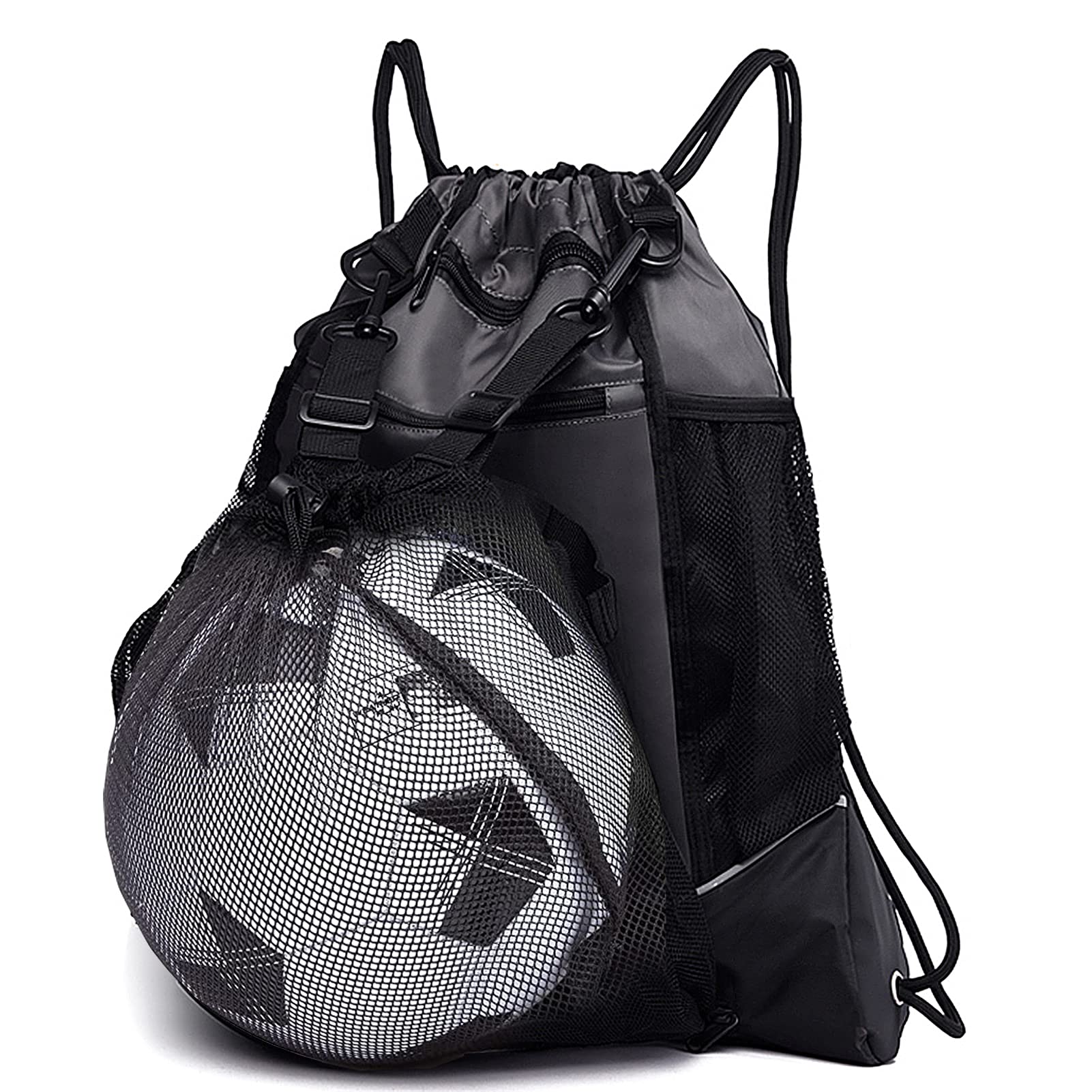 Foldable Detachable Ball Mesh Bag Sports Gym Ball Bag