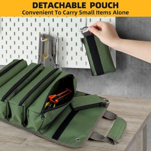 Tool bag Tool roll bag Men’s and women’s heavy tool storage bag Portable roll up kit detachable bag