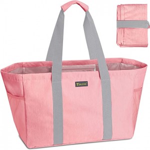 New Soft 9 Gallon Extra Large Utility Tote, Foldable Reusable Storage Bag