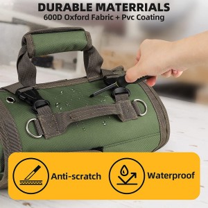 Tool bag Tool roll bag Men’s and women’s heavy tool storage bag Portable roll up kit detachable bag