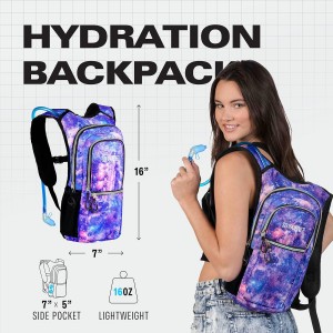 Hydration Pack, Hydration Backpack – Water Backpack with 2l Hydration, Festival Essential Hydration Pack Hydropack Hydro for Hiking