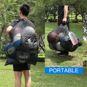 Oversized Backpack Ball Bag Mesh Backpack Ball Bag Adjustable Shoulder Strap Bag