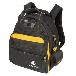 Luminous custom tool backpack with multiple pockets for wear resistance