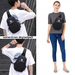 Crossbody bag for men and women shoulder bag USB charger chest bag