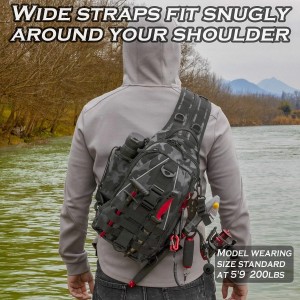 Fishing Backpack with Fishing Rod Holder Backpack Customizable Bag