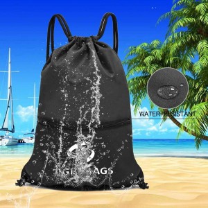 Drawstring backpack sports fitness backpack durable large capacity