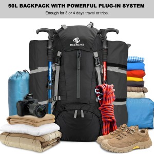 Waterproof Hiking Backpack with Rain Cover Foldable Lightweight