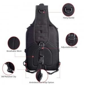 Adjustable shoulder strap tactical backpack waterproof high-density material