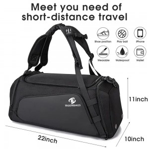 Customizable Pocket Sports Luggage Backpack with Shoe Compartment Men’s Gym Bag