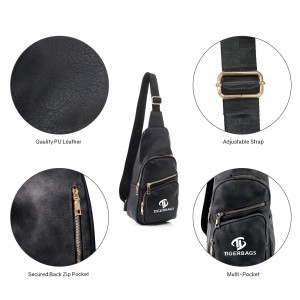 Artificial leather multi-purpose shoulder bag backpack crossbody bag