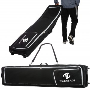 Suitable for travel pulley rolling ski bag plus cushion soft lined ski bag can be customized
