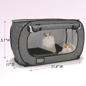 Portable pressure free cage and bin, indoor and outdoor, travel