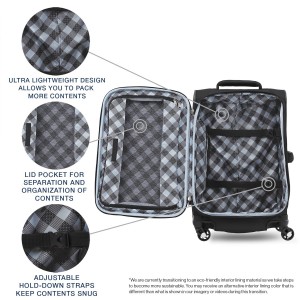 Expandable suitcase with wheels is durable for both men and women