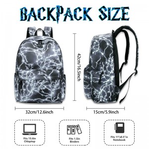 Starry Black Boys Laptop Schoolbag Men’s Waterproof Travel Bag Student backpack