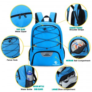 Youth Soccer Backpack Sports Backpack with Separate Ball Compartment