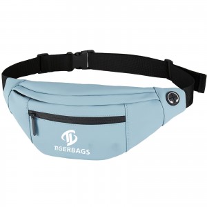 Large crossbody Fanny pack with 4 zipper pockets to carry a lot