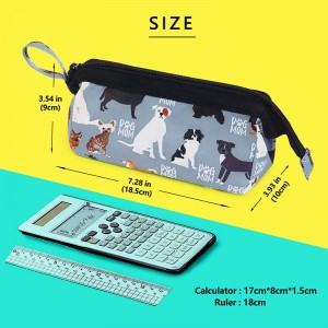 Pencil case Zipper Bag, Makeup Bag Travel Makeup bag small size, easy handshake handle, makeup bag with handle, smooth zipper, durable lightweight, suitable for office and school