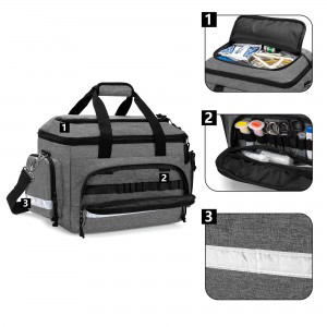 Large capacity grey band side pouch front pouch medical kit can be customized