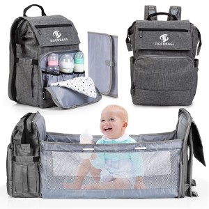 Baby diaper backpack A baby diaper backpack with a changing table